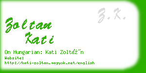 zoltan kati business card
